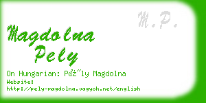 magdolna pely business card